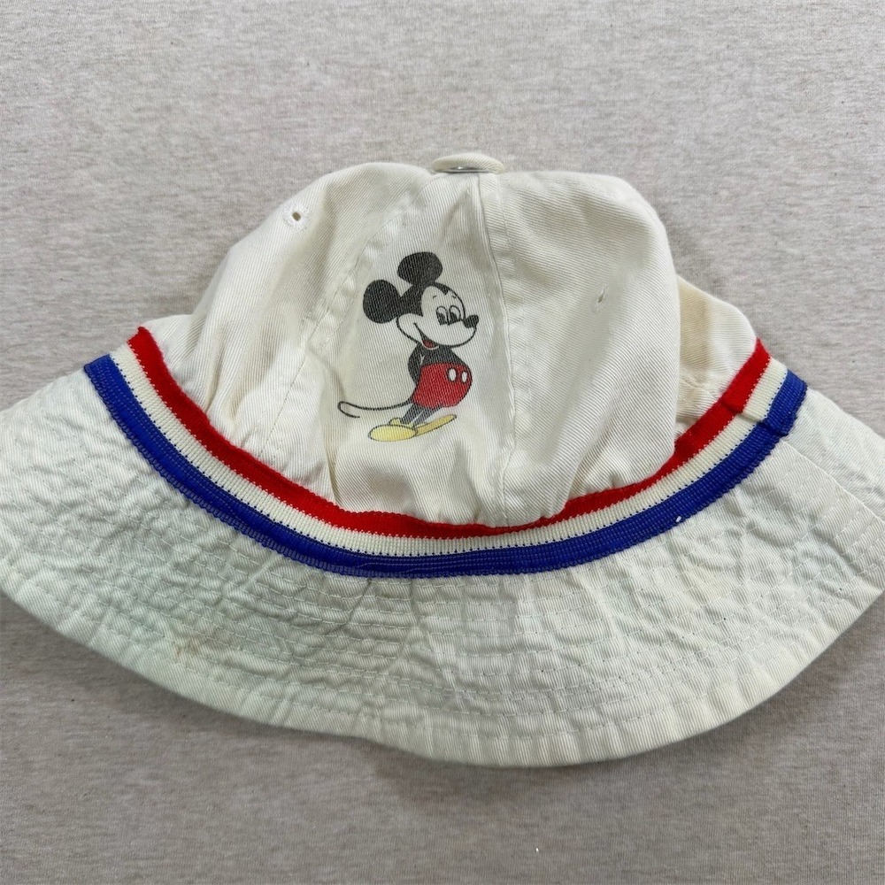 Vintage Disney Mickey Mouse Reversible Bucket Hat One Size‎ Multicolor